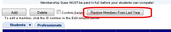Restore Members Button